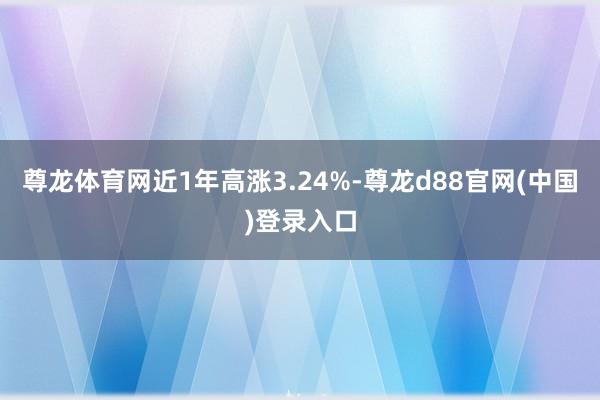 尊龙体育网近1年高涨3.24%-尊龙d88官网(中国)登录入口