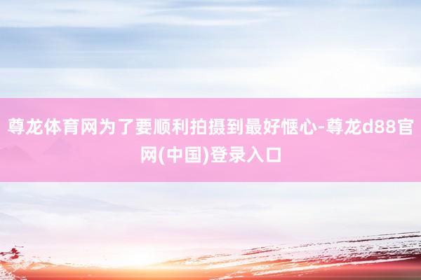 尊龙体育网为了要顺利拍摄到最好惬心-尊龙d88官网(中国)登录入口