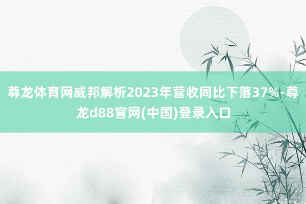 尊龙体育网威邦解析2023年营收同比下落37%-尊龙d88官网(中国)登录入口