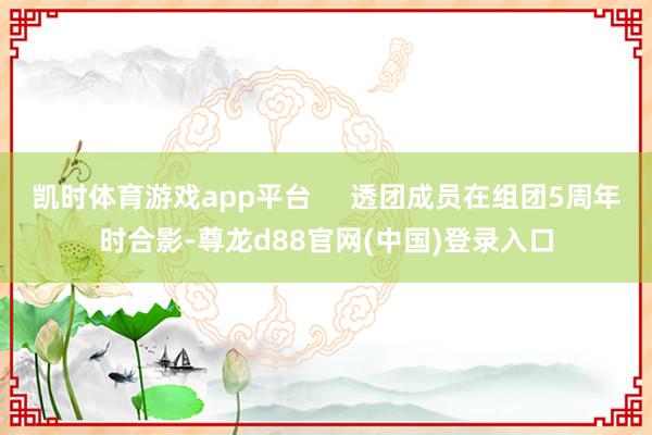 凯时体育游戏app平台     透团成员在组团5周年时合影-尊龙d88官网(中国)登录入口
