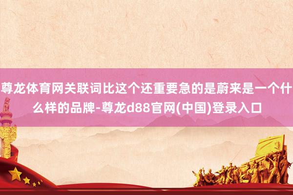 尊龙体育网关联词比这个还重要急的是蔚来是一个什么样的品牌-尊龙d88官网(中国)登录入口