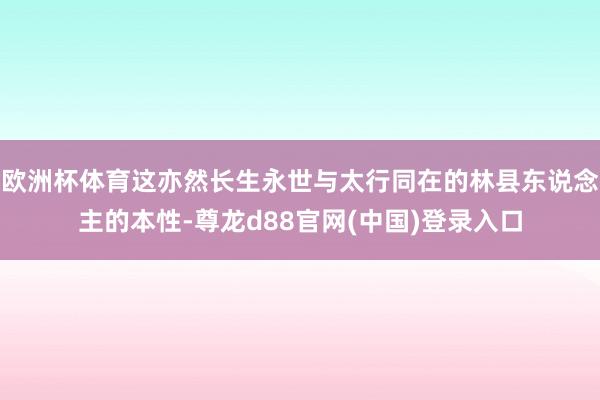 欧洲杯体育这亦然长生永世与太行同在的林县东说念主的本性-尊龙d88官网(中国)登录入口