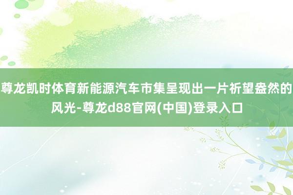 尊龙凯时体育新能源汽车市集呈现出一片祈望盎然的风光-尊龙d88官网(中国)登录入口
