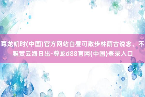 尊龙凯时(中国)官方网站白昼可散步林荫古说念、不雅赏云海日出-尊龙d88官网(中国)登录入口