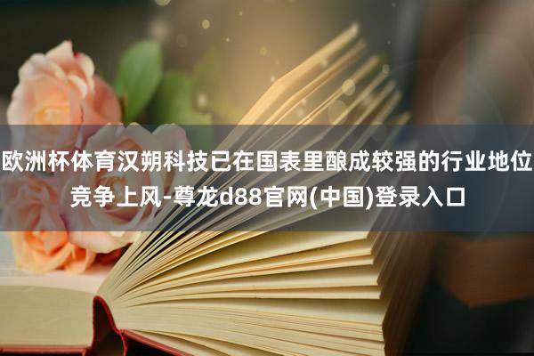 欧洲杯体育汉朔科技已在国表里酿成较强的行业地位竞争上风-尊龙d88官网(中国)登录入口