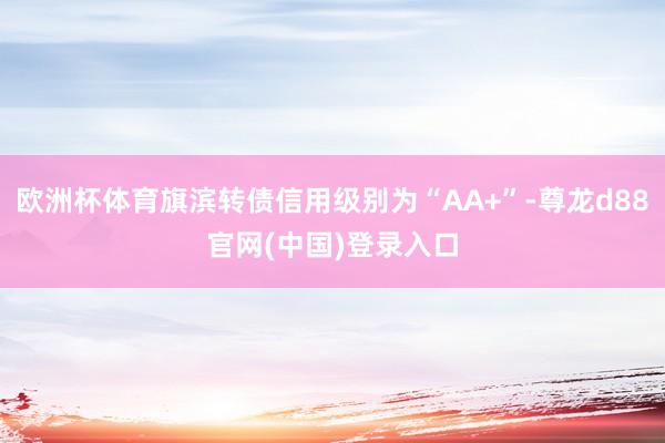 欧洲杯体育旗滨转债信用级别为“AA+”-尊龙d88官网(中国)登录入口