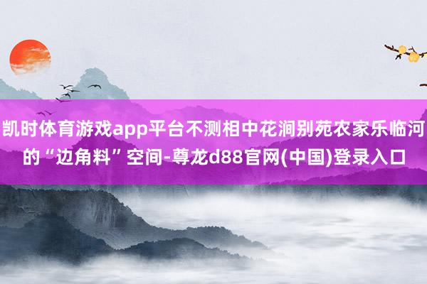 凯时体育游戏app平台不测相中花涧别苑农家乐临河的“边角料”空间-尊龙d88官网(中国)登录入口
