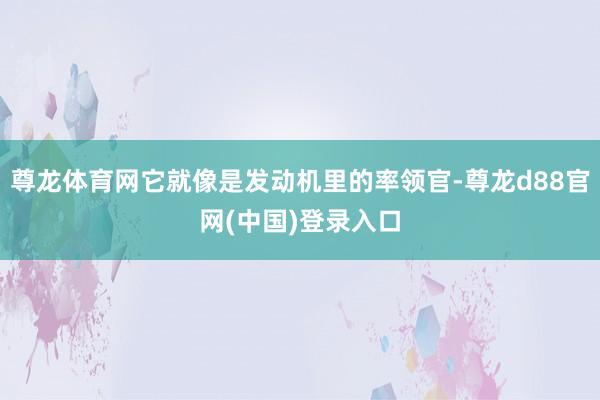 尊龙体育网它就像是发动机里的率领官-尊龙d88官网(中国)登录入口