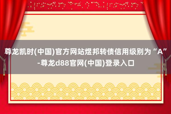 尊龙凯时(中国)官方网站煜邦转债信用级别为“A”-尊龙d88官网(中国)登录入口