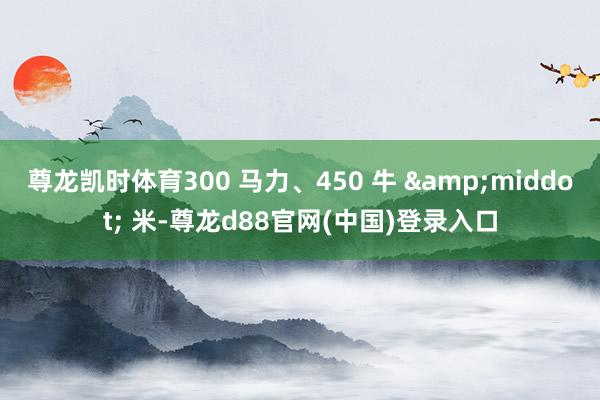 尊龙凯时体育300 马力、450 牛 &middot; 米-尊龙d88官网(中国)登录入口