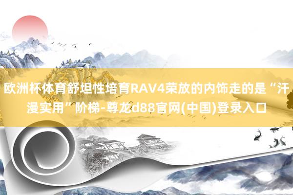 欧洲杯体育舒坦性培育RAV4荣放的内饰走的是“汗漫实用”阶梯-尊龙d88官网(中国)登录入口