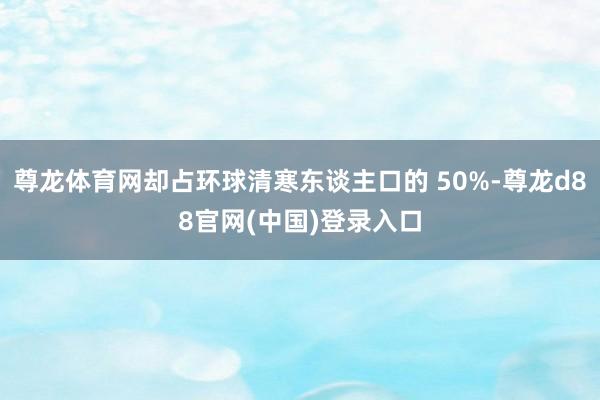 尊龙体育网却占环球清寒东谈主口的 50%-尊龙d88官网(中国)登录入口