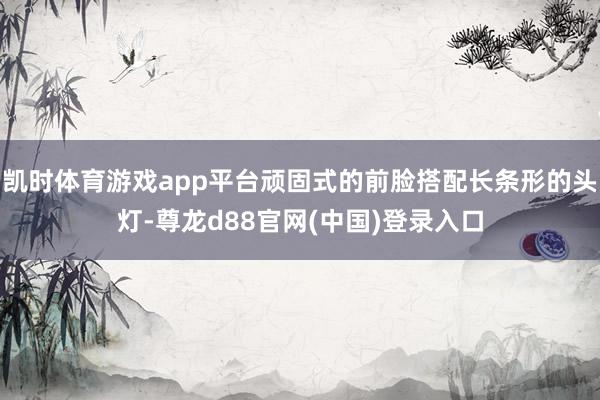 凯时体育游戏app平台顽固式的前脸搭配长条形的头灯-尊龙d88官网(中国)登录入口