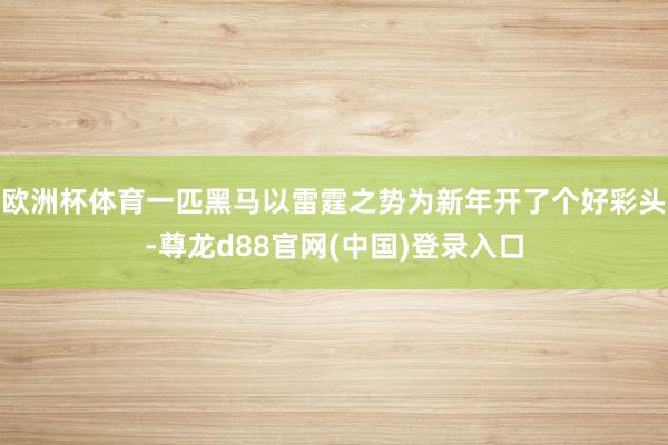 欧洲杯体育一匹黑马以雷霆之势为新年开了个好彩头-尊龙d88官网(中国)登录入口
