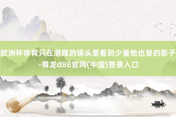 欧洲杯体育只在港媒的镜头里看到少量他也曾的影子-尊龙d88官网(中国)登录入口