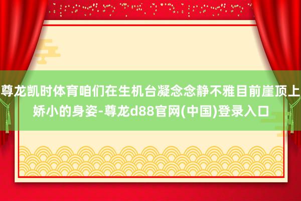 尊龙凯时体育咱们在生机台凝念念静不雅目前崖顶上娇小的身姿-尊龙d88官网(中国)登录入口