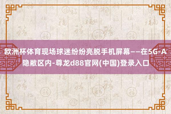欧洲杯体育现场球迷纷纷亮脱手机屏幕——在5G-A隐敝区内-尊龙d88官网(中国)登录入口